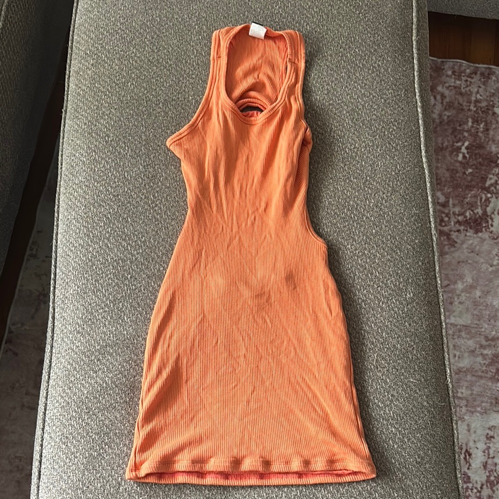 Orange Backless Dress